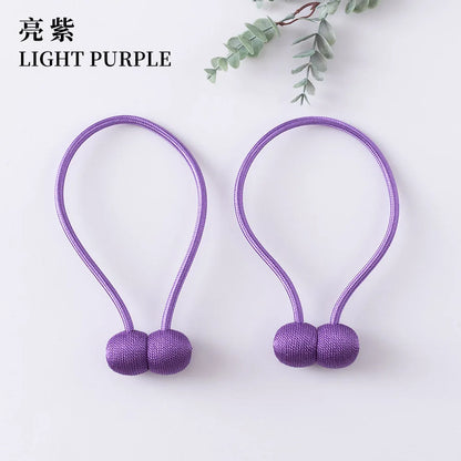 Elegant Magnetic Curtain Tiebacks – 2-Pack Decorative Polyester Buckle Clips for Effortless Style and Hold