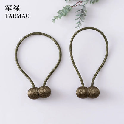 Elegant Magnetic Curtain Tiebacks – 2-Pack Decorative Polyester Buckle Clips for Effortless Style and Hold