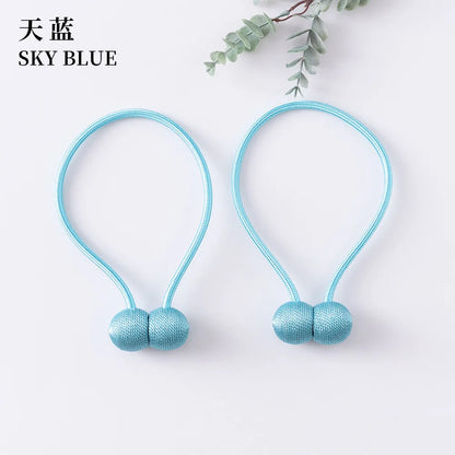 Elegant Magnetic Curtain Tiebacks – 2-Pack Decorative Polyester Buckle Clips for Effortless Style and Hold