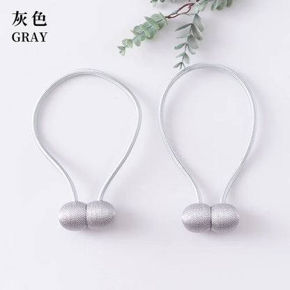 Elegant Magnetic Curtain Tiebacks – 2-Pack Decorative Polyester Buckle Clips for Effortless Style and Hold