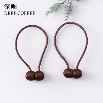 Elegant Magnetic Curtain Tiebacks – 2-Pack Decorative Polyester Buckle Clips for Effortless Style and Hold