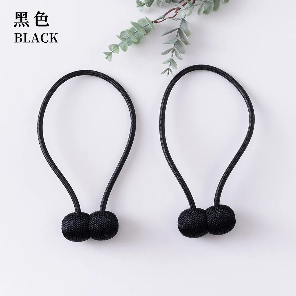 Elegant Magnetic Curtain Tiebacks – 2-Pack Decorative Polyester Buckle Clips for Effortless Style and Hold