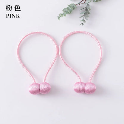 Elegant Magnetic Curtain Tiebacks – 2-Pack Decorative Polyester Buckle Clips for Effortless Style and Hold