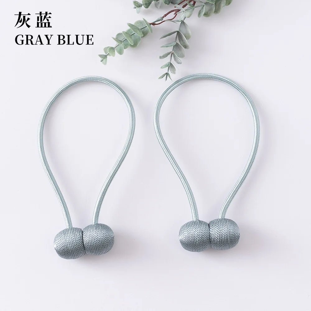 Elegant Magnetic Curtain Tiebacks – 2-Pack Decorative Polyester Buckle Clips for Effortless Style and Hold