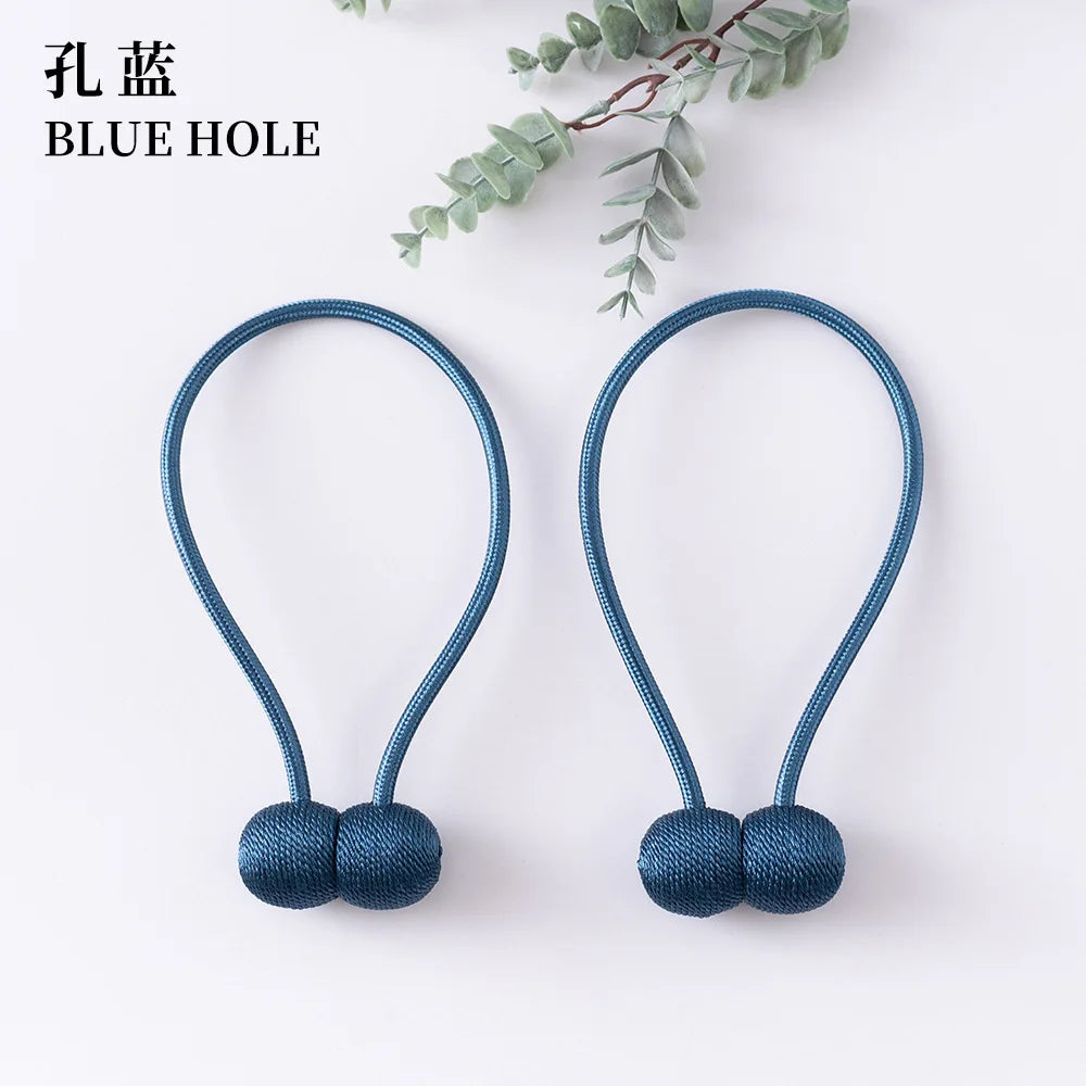 Elegant Magnetic Curtain Tiebacks – 2-Pack Decorative Polyester Buckle Clips for Effortless Style and Hold